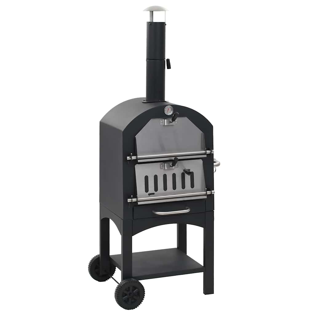 vidaXL Cuptor de pizza de exterior pe cărbuni piatră de copt vidaXL Cuptor de pizza de exterior pe cărbuni piatră de copt