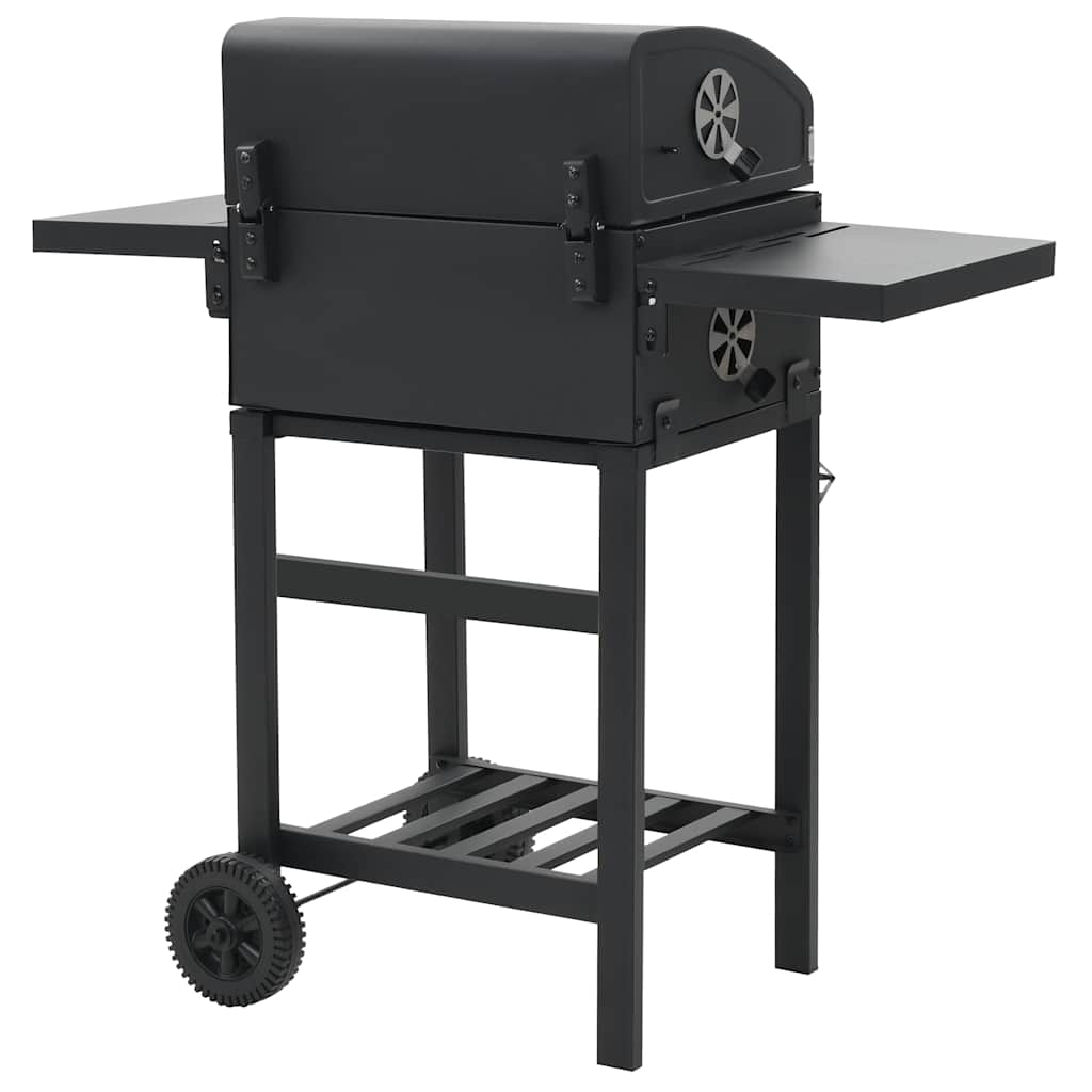 vidaXL Grătar barbecue cu cărbuni, raft inferior, negru vidaXL Grătar barbecue cu cărbuni, raft inferior, negru