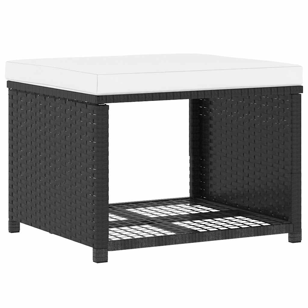 vidaXL Set mobilier de grădină, 4 piese, negru, poliratan vidaXL Set mobilier de grădină, 4 piese, negru, poliratan