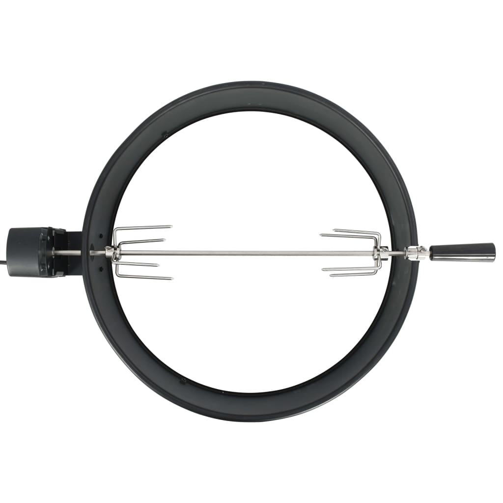 vidaXL Set de rotisor cu inel pentru grătar, negru, 57 cm vidaXL Set de rotisor cu inel pentru grătar, negru, 57 cm