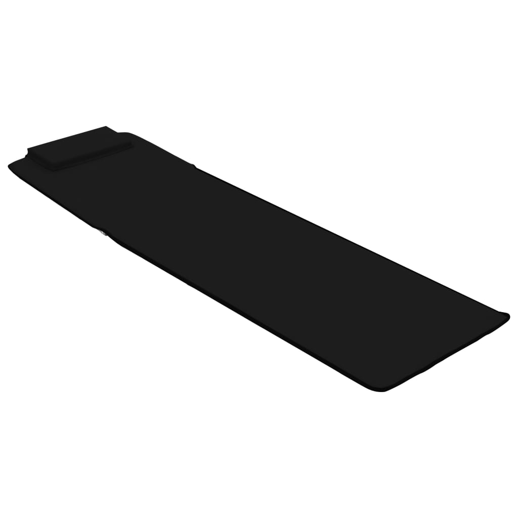 vidaXL Saltele plajă pliabile, 2 buc., negru, oțel și țesătură vidaXL Saltele plajă pliabile, 2 buc., negru, oțel și țesătură