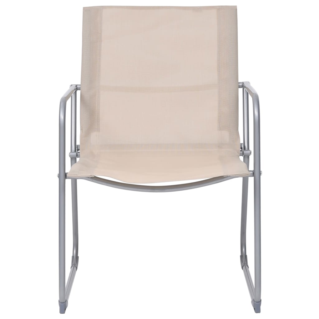 vidaXL Set mobilier de grădină, 4 piese, crem, oțel și textil