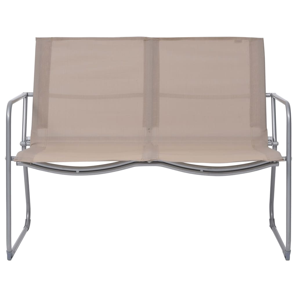 vidaXL Set mobilier de grădină, 4 piese, gri taupe, oțel și textil