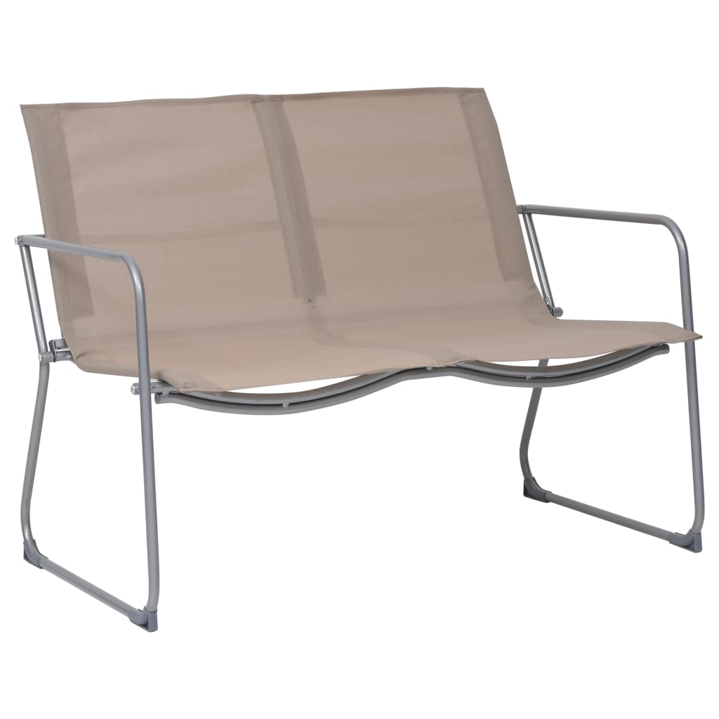 vidaXL Set mobilier de grădină, 4 piese, gri taupe, oțel și textil