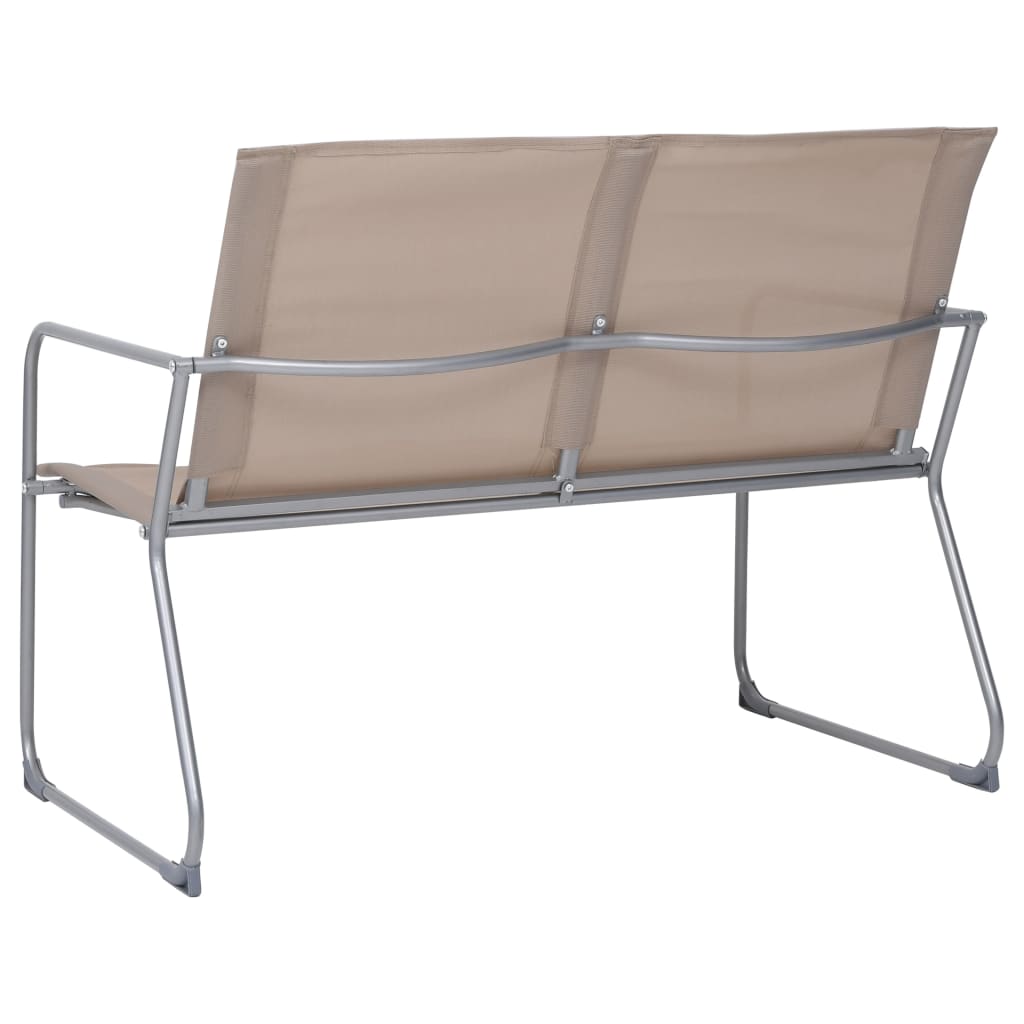 vidaXL Set mobilier de grădină, 4 piese, gri taupe, oțel și textil