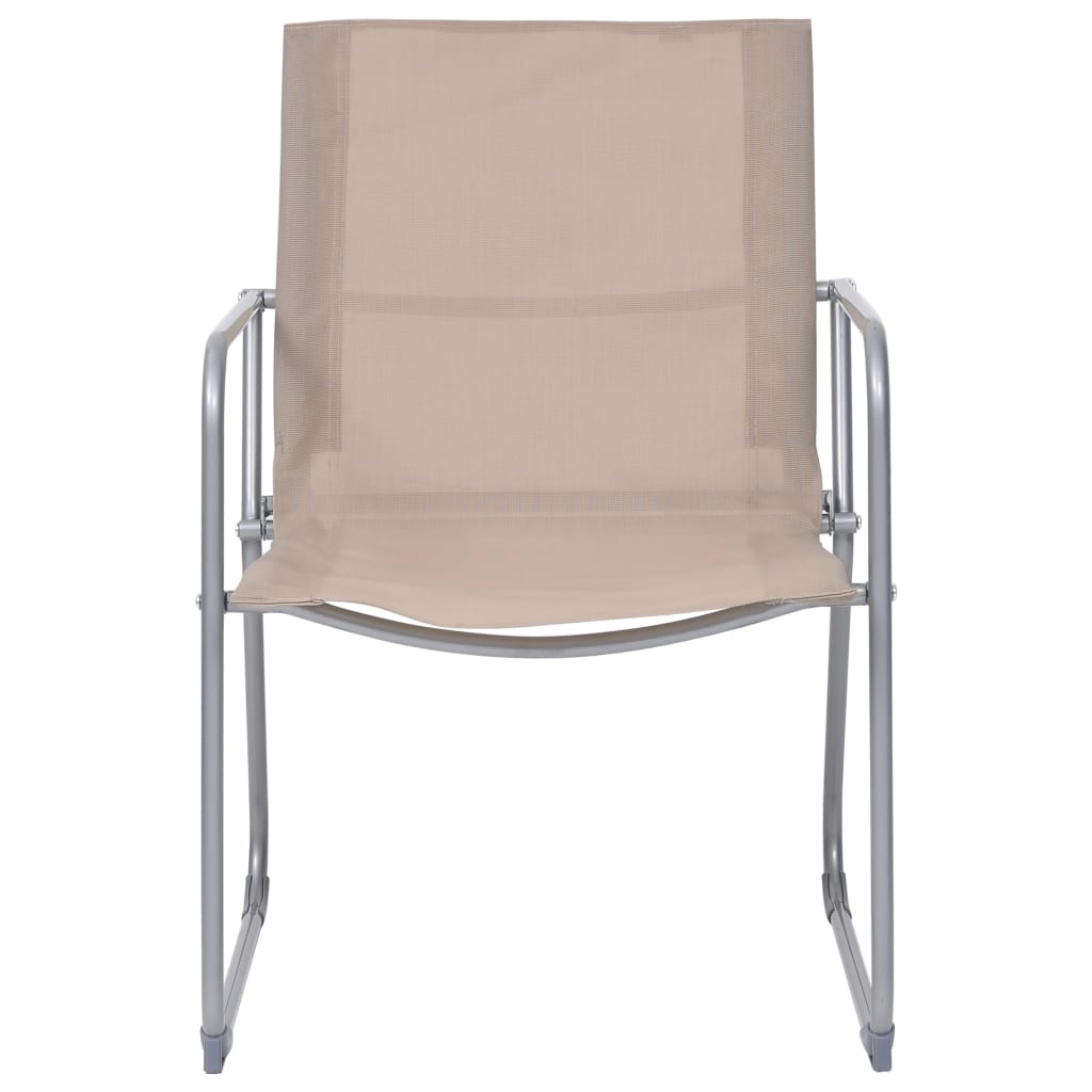 vidaXL Set mobilier de grădină, 4 piese, gri taupe, oțel și textil