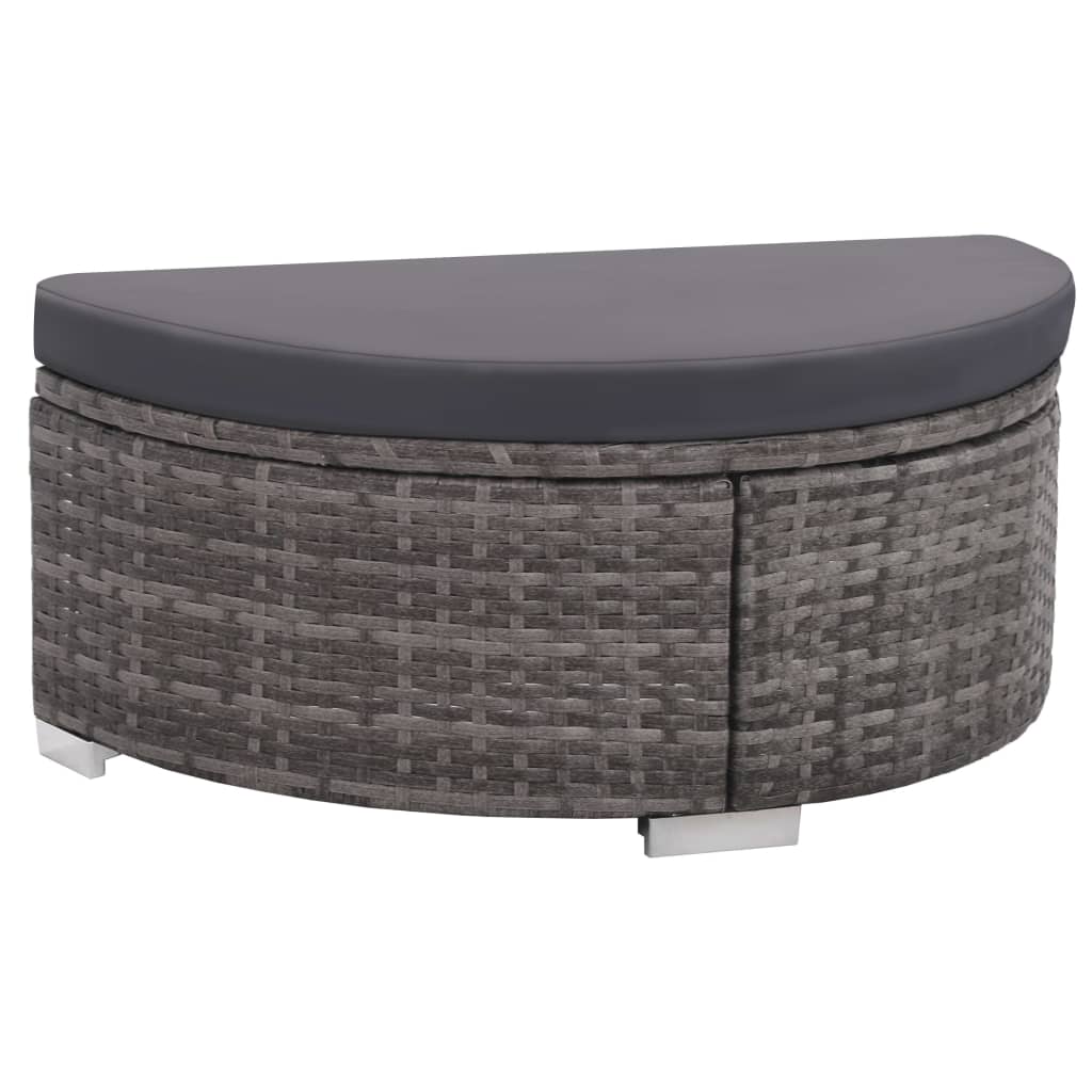 vidaXL Set mobilier de grădină cu perne, 8 piese, gri, poliratan vidaXL Set mobilier de grădină cu perne, 8 piese, gri, poliratan