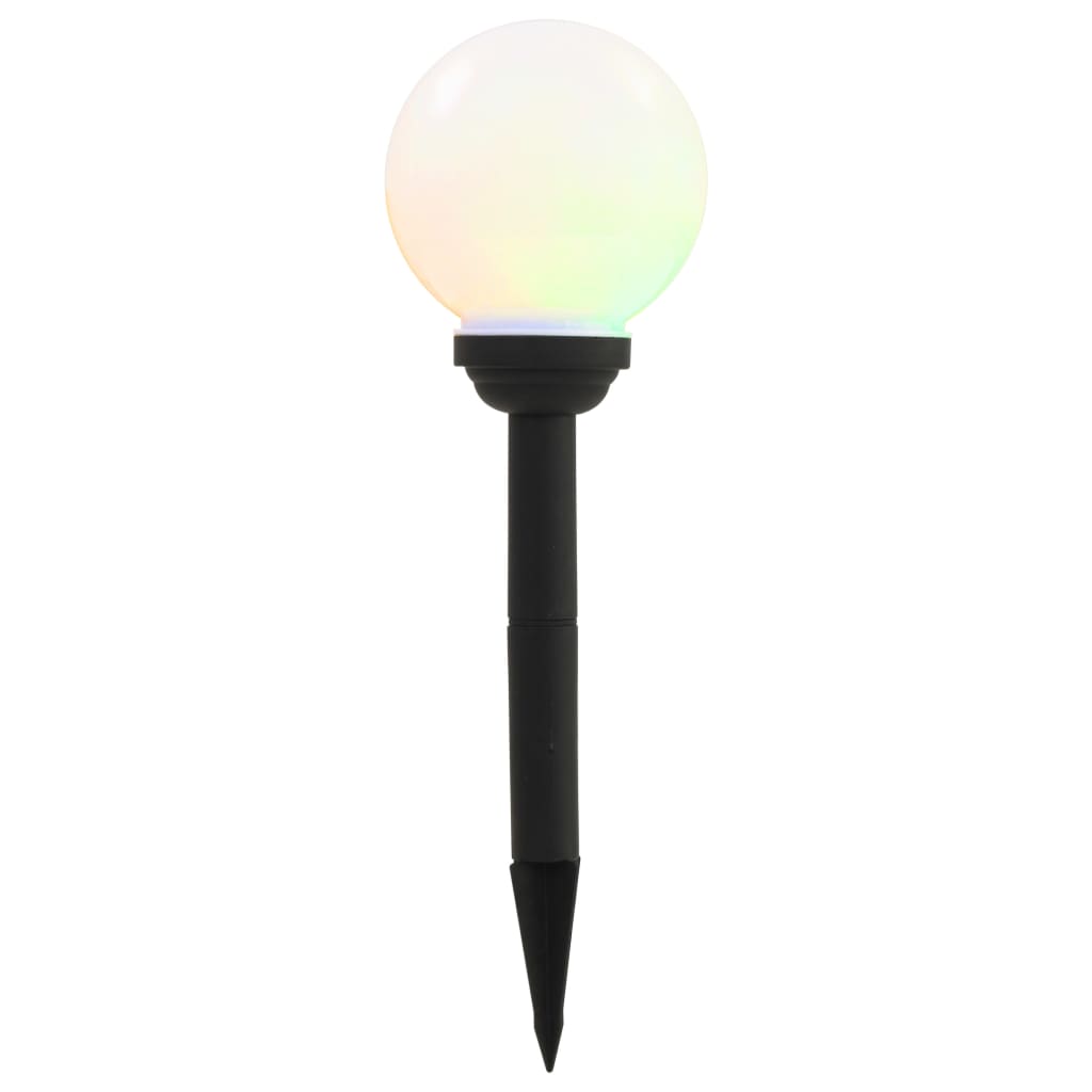 vidaXL Lămpi solare de exterior cu LED, 4 buc., 15 cm, RGB, sferic vidaXL Lămpi solare de exterior cu LED, 4 buc., 15 cm, RGB, sferic