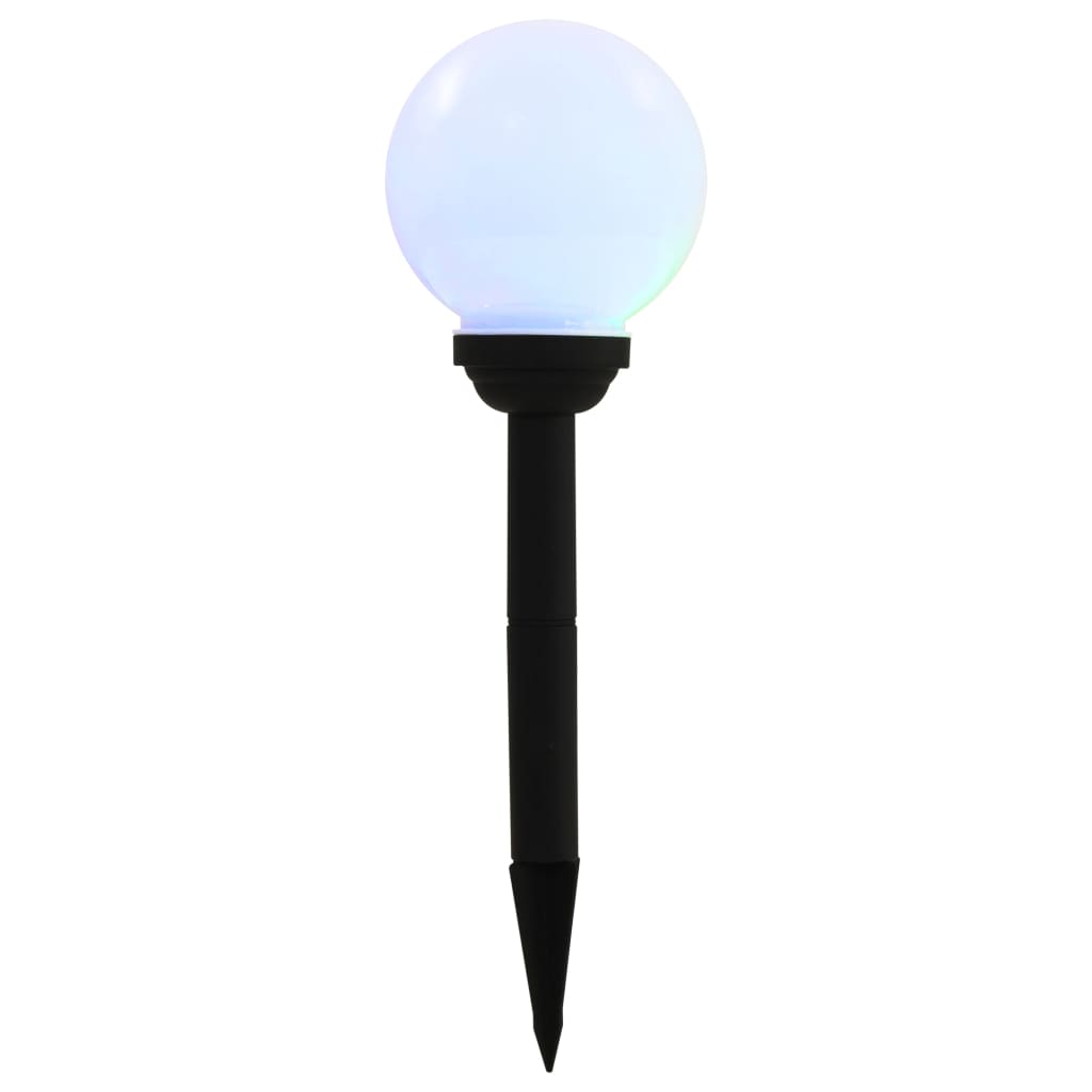 vidaXL Lămpi solare de exterior cu LED, 4 buc., 15 cm, RGB, sferic vidaXL Lămpi solare de exterior cu LED, 4 buc., 15 cm, RGB, sferic