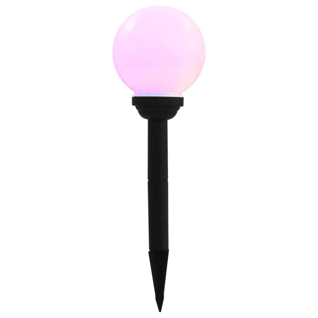 vidaXL Lămpi solare de exterior cu LED, 4 buc., 15 cm, RGB, sferic vidaXL Lămpi solare de exterior cu LED, 4 buc., 15 cm, RGB, sferic