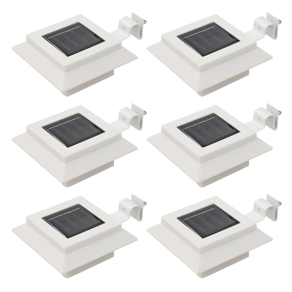 vidaXL Lămpi solare de exterior cu LED, 6 buc, alb, 12 cm, pătrat vidaXL Lămpi solare de exterior cu LED, 6 buc, alb, 12 cm, pătrat