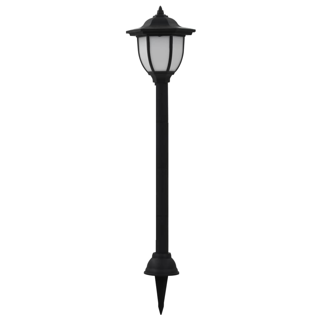 vidaXL Lămpi solare de exterior cu LED, 3 buc, negru
