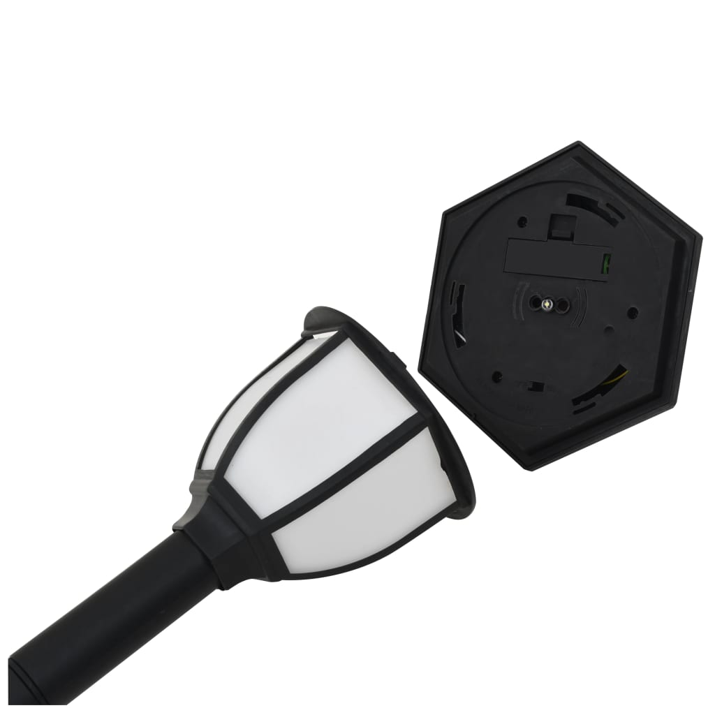 vidaXL Lămpi solare de exterior cu LED, 3 buc, negru