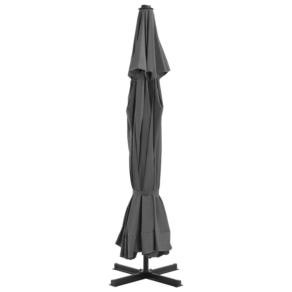 vidaXL Umbrelă de soare cu stâlp aluminiu, antracit, 500 cm
