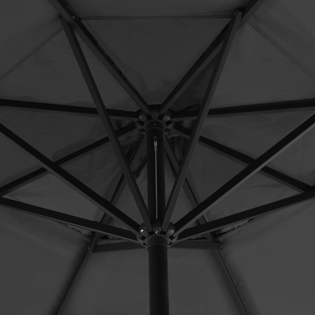 vidaXL Umbrelă de soare cu stâlp aluminiu, antracit, 500 cm