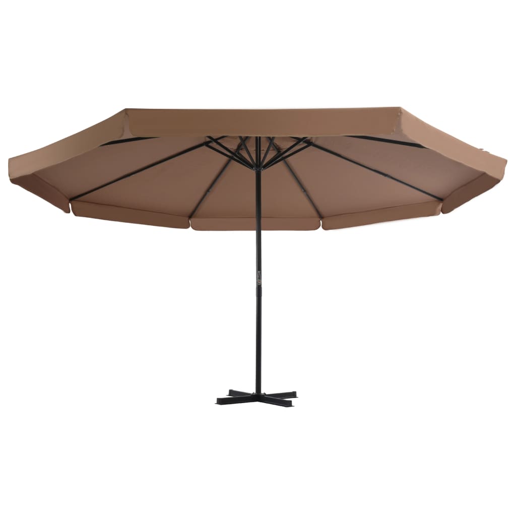 vidaXL Umbrelă soare exterior cu stâlp aluminiu gri taupe 500 cm vidaXL Umbrelă soare exterior cu stâlp aluminiu gri taupe 500 cm