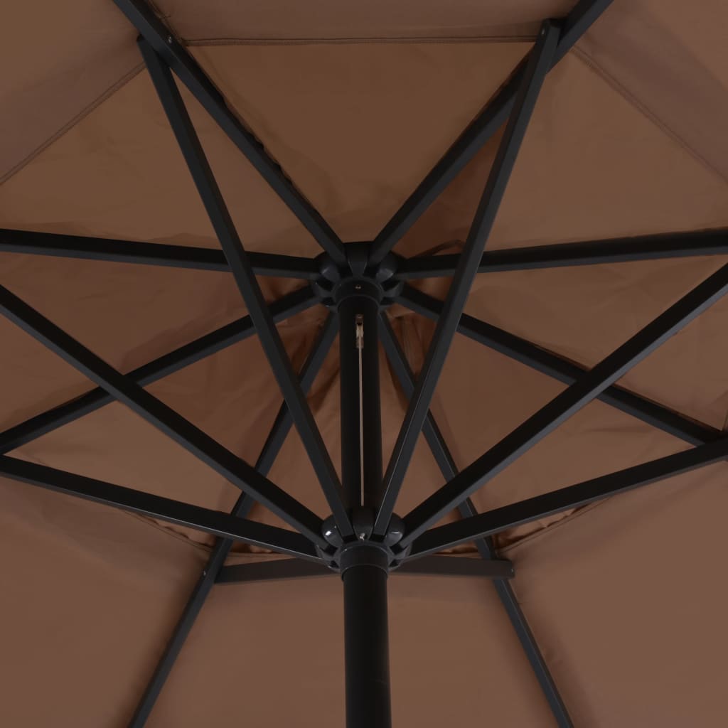 vidaXL Umbrelă soare exterior cu stâlp aluminiu gri taupe 500 cm vidaXL Umbrelă soare exterior cu stâlp aluminiu gri taupe 500 cm