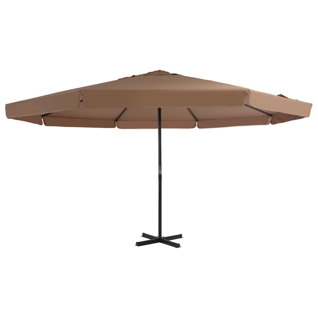 vidaXL Umbrelă soare exterior cu stâlp aluminiu gri taupe 500 cm vidaXL Umbrelă soare exterior cu stâlp aluminiu gri taupe 500 cm