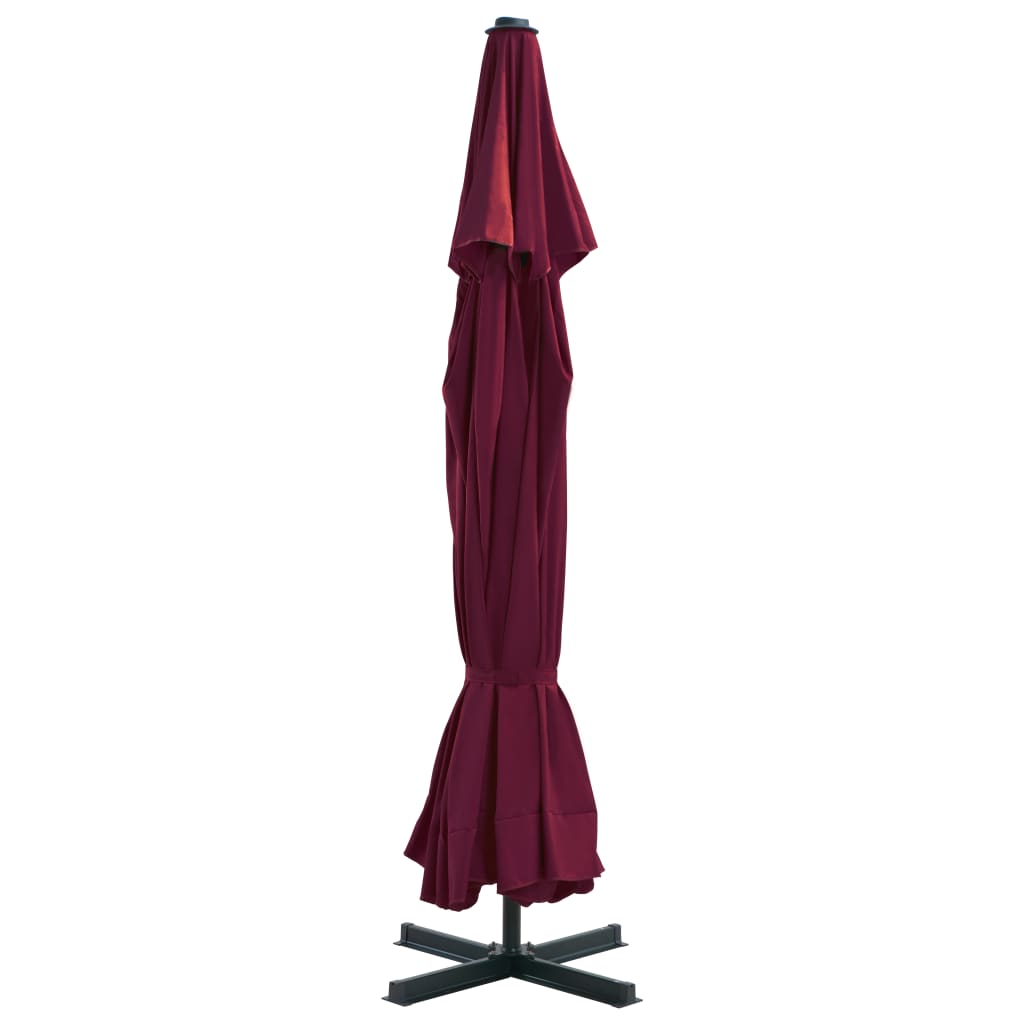 vidaXL Umbrelă de soare de exterior stâlp aluminiu roșu bordo 500 cm vidaXL Umbrelă de soare de exterior stâlp aluminiu roșu bordo 500 cm