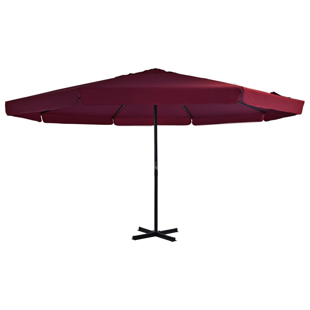 vidaXL Umbrelă de soare de exterior stâlp aluminiu roșu bordo 500 cm vidaXL Umbrelă de soare de exterior stâlp aluminiu roșu bordo 500 cm