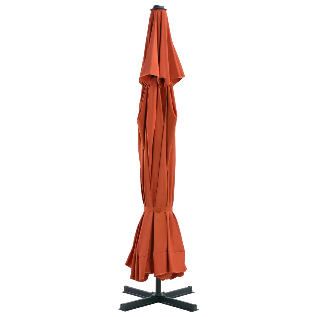 vidaXL Umbrelă de soare exterior cu stâlp aluminiu, cărămiziu, 500 cm vidaXL Umbrelă de soare exterior cu stâlp aluminiu, cărămiziu, 500 cm