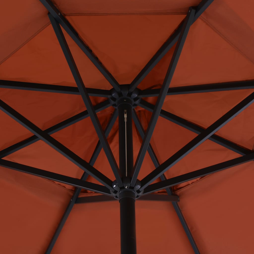 vidaXL Umbrelă de soare exterior cu stâlp aluminiu, cărămiziu, 500 cm vidaXL Umbrelă de soare exterior cu stâlp aluminiu, cărămiziu, 500 cm