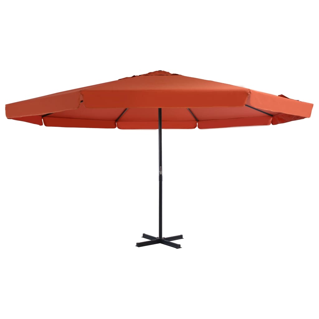 vidaXL Umbrelă de soare exterior cu stâlp aluminiu, cărămiziu, 500 cm vidaXL Umbrelă de soare exterior cu stâlp aluminiu, cărămiziu, 500 cm