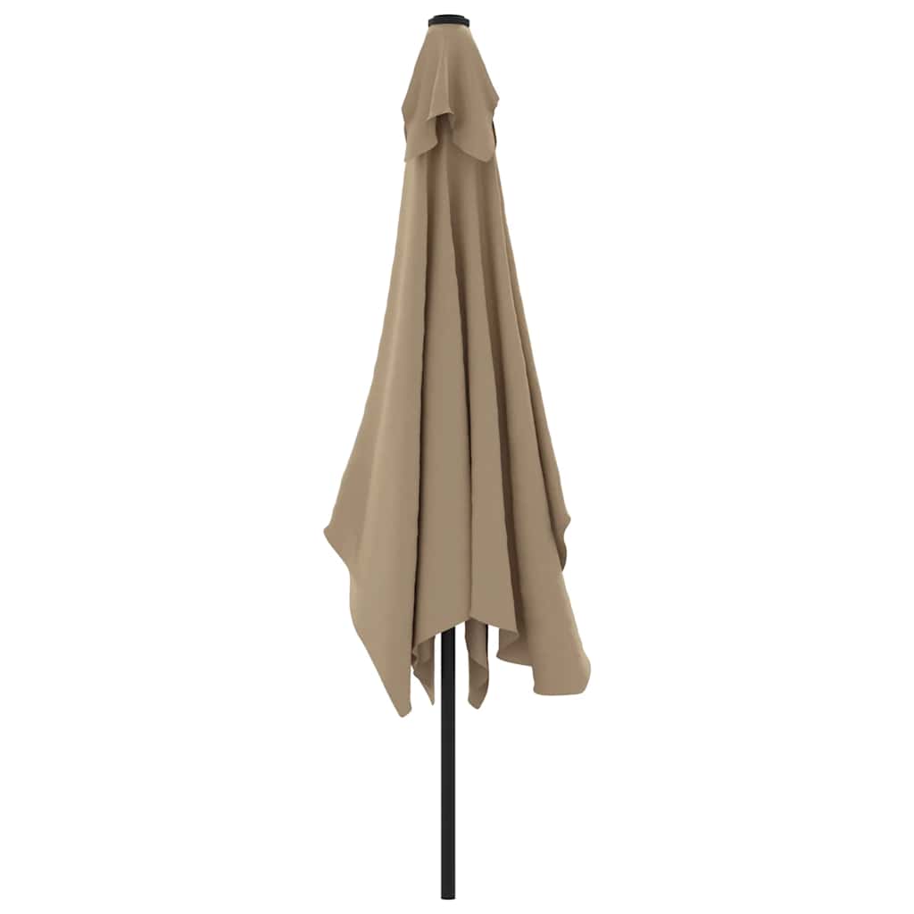 vidaXL Umbrelă de soare exterior, stâlp metalic, gri taupe, 300x200 cm vidaXL Umbrelă de soare exterior, stâlp metalic, gri taupe, 300x200 cm