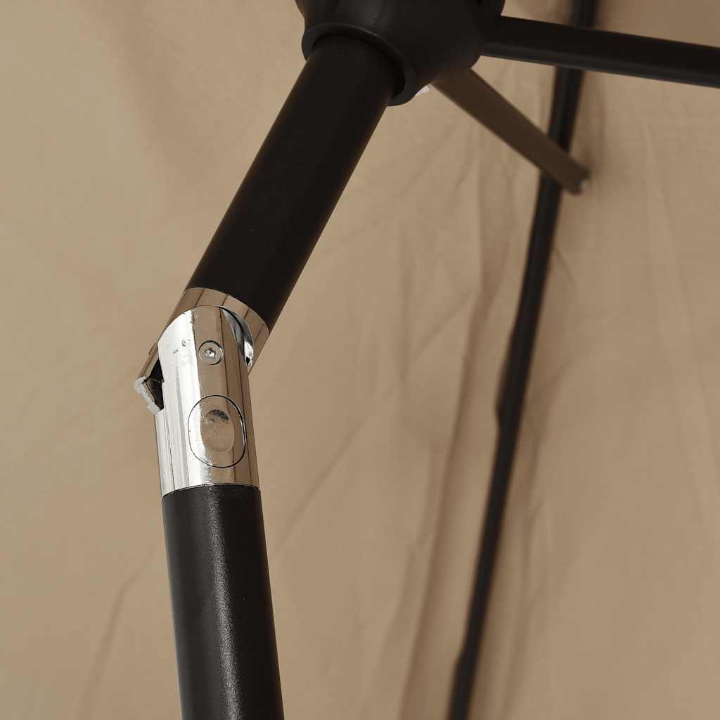vidaXL Umbrelă de soare exterior, stâlp metalic, gri taupe, 300x200 cm vidaXL Umbrelă de soare exterior, stâlp metalic, gri taupe, 300x200 cm