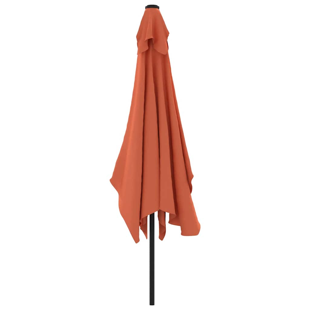 vidaXL Umbrelă de soare exterior, stâlp metalic, cărămiziu, 300x200 cm vidaXL Umbrelă de soare exterior, stâlp metalic, cărămiziu, 300x200 cm