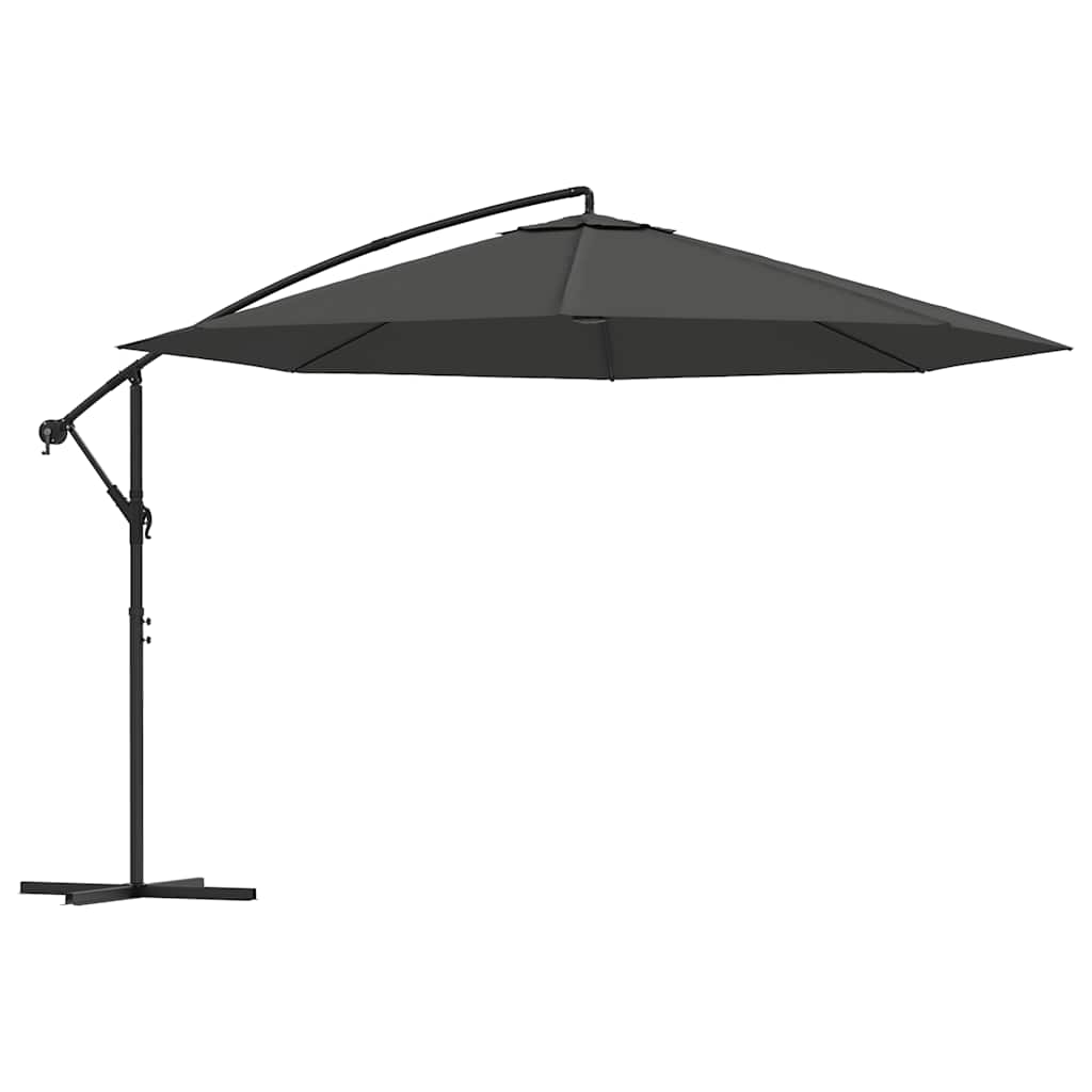 vidaXL Umbrelă în consolă cu stâlp din aluminiu, 350 cm, antracit vidaXL Umbrelă în consolă cu stâlp din aluminiu, 350 cm, antracit