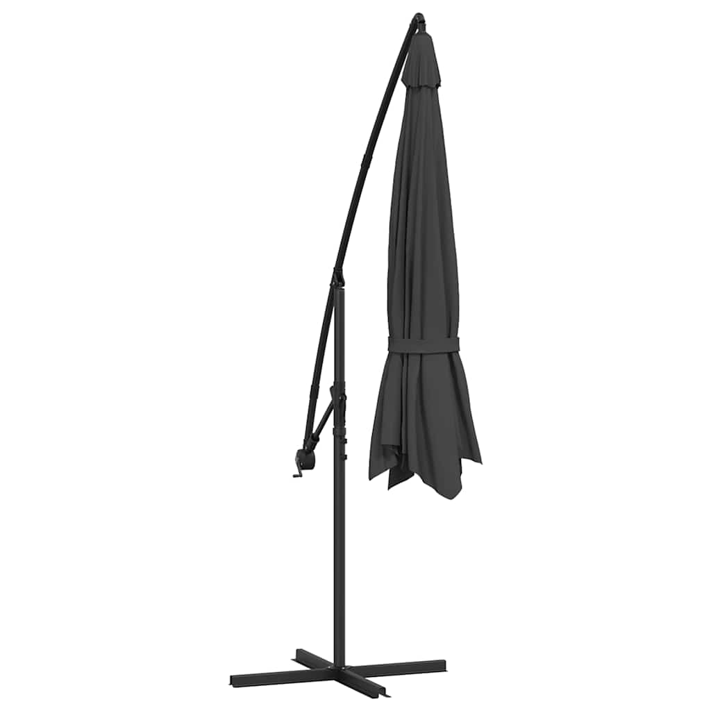 vidaXL Umbrelă în consolă cu stâlp din aluminiu, 350 cm, antracit vidaXL Umbrelă în consolă cu stâlp din aluminiu, 350 cm, antracit