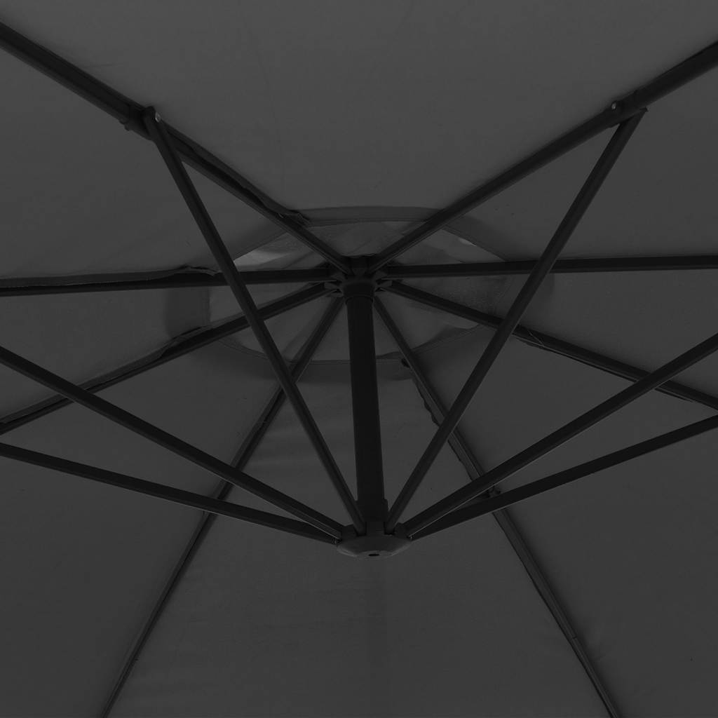 vidaXL Umbrelă în consolă cu stâlp din aluminiu, 350 cm, antracit vidaXL Umbrelă în consolă cu stâlp din aluminiu, 350 cm, antracit