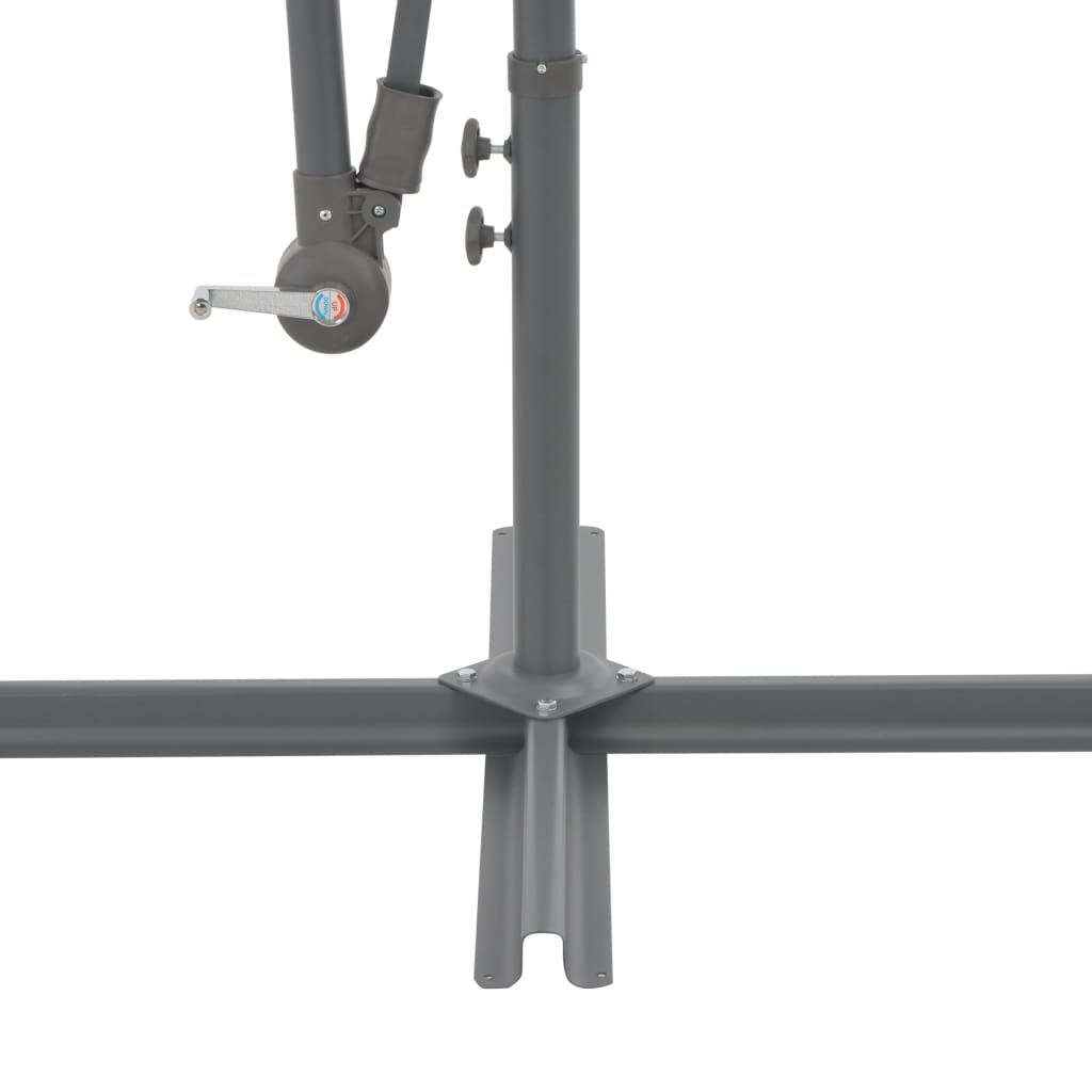 vidaXL Umbrelă consolă de grădină cu stâlp din aluminiu, taupe, 300 cm vidaXL Umbrelă consolă de grădină cu stâlp din aluminiu, taupe, 300 cm