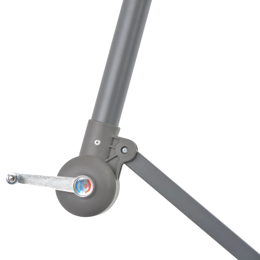 vidaXL Umbrelă consolă de grădină cu stâlp din aluminiu, taupe, 300 cm vidaXL Umbrelă consolă de grădină cu stâlp din aluminiu, taupe, 300 cm