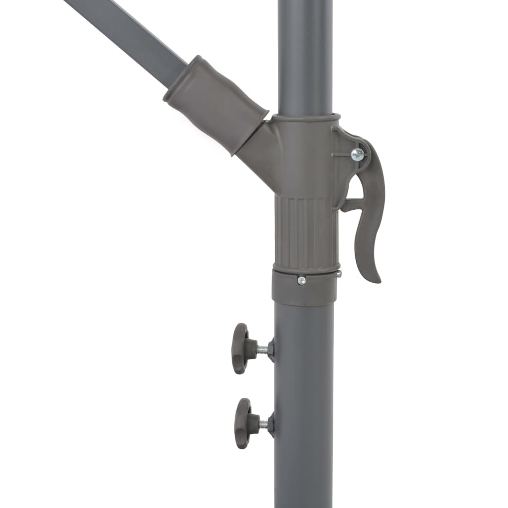 vidaXL Umbrelă consolă de grădină cu stâlp din aluminiu, taupe, 300 cm vidaXL Umbrelă consolă de grădină cu stâlp din aluminiu, taupe, 300 cm