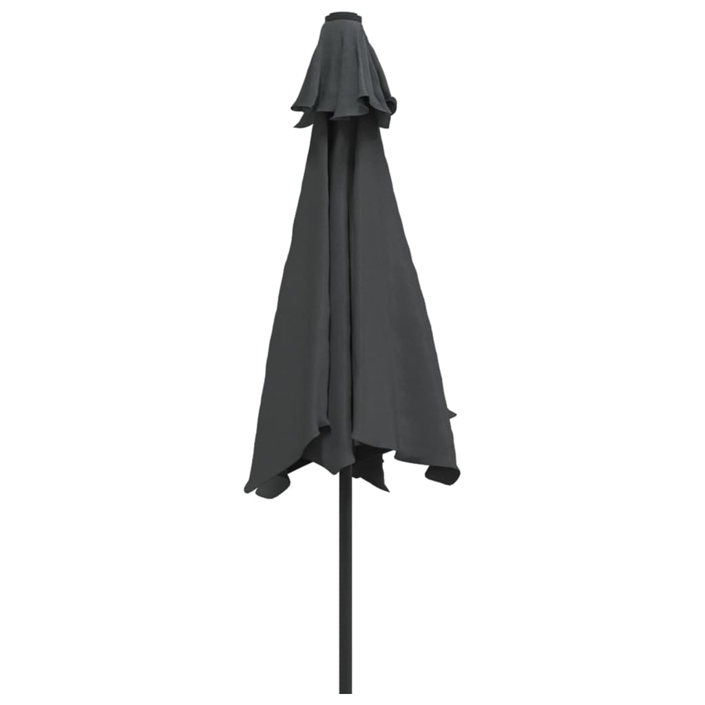 vidaXL Umbrelă de soare exterior cu LED & stâlp de oțel antracit 300cm vidaXL Umbrelă de soare exterior cu LED & stâlp de oțel antracit 300cm