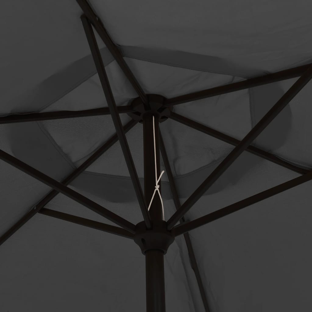 vidaXL Umbrelă de soare exterior cu LED & stâlp de oțel antracit 300cm vidaXL Umbrelă de soare exterior cu LED & stâlp de oțel antracit 300cm