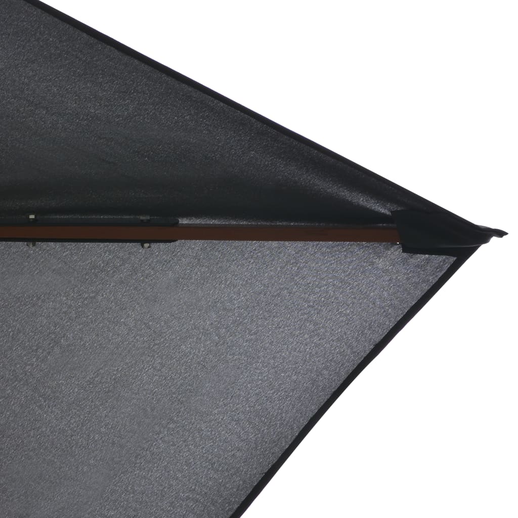 vidaXL Umbrelă de soare exterior, stâlp lemn, 200x300 cm, antracit vidaXL Umbrelă de soare exterior, stâlp lemn, 200x300 cm, antracit