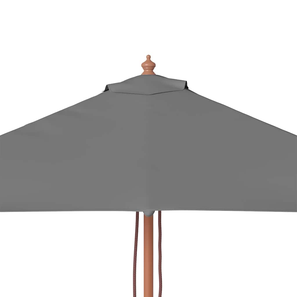 vidaXL Umbrelă de soare, exterior, stâlp lemn, 150x200 cm, antracit