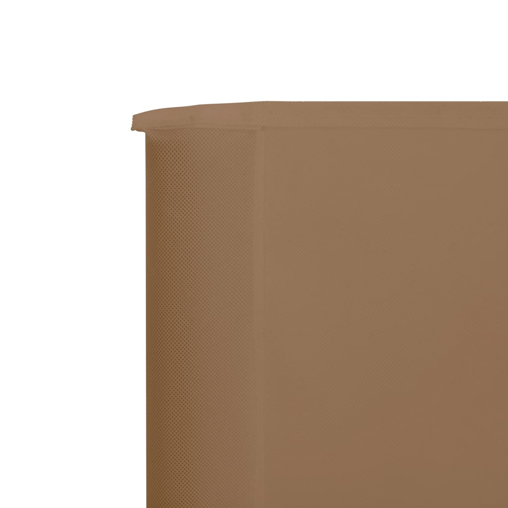 vidaXL Paravan anti-vânt cu 3 panouri, gri taupe, 400x120 cm, textil