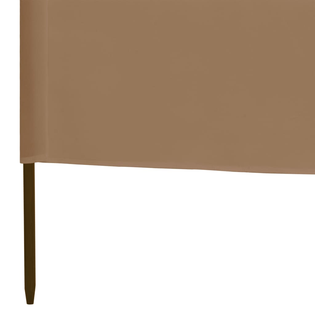 vidaXL Paravan anti-vânt cu 3 panouri, gri taupe, 400x120 cm, textil
