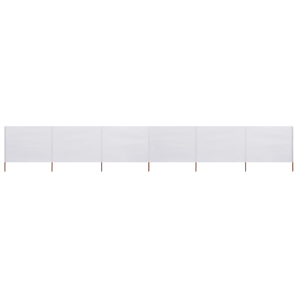 vidaXL Paravan anti-vânt cu 6 panouri, alb, 800 x 80 cm, textil vidaXL Paravan anti-vânt cu 6 panouri, alb, 800 x 80 cm, textil