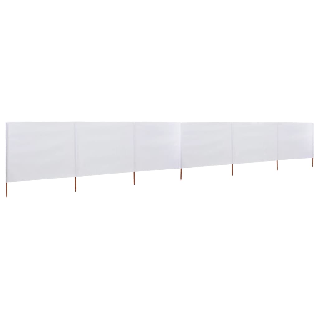 vidaXL Paravan anti-vânt cu 6 panouri, alb, 800 x 80 cm, textil vidaXL Paravan anti-vânt cu 6 panouri, alb, 800 x 80 cm, textil