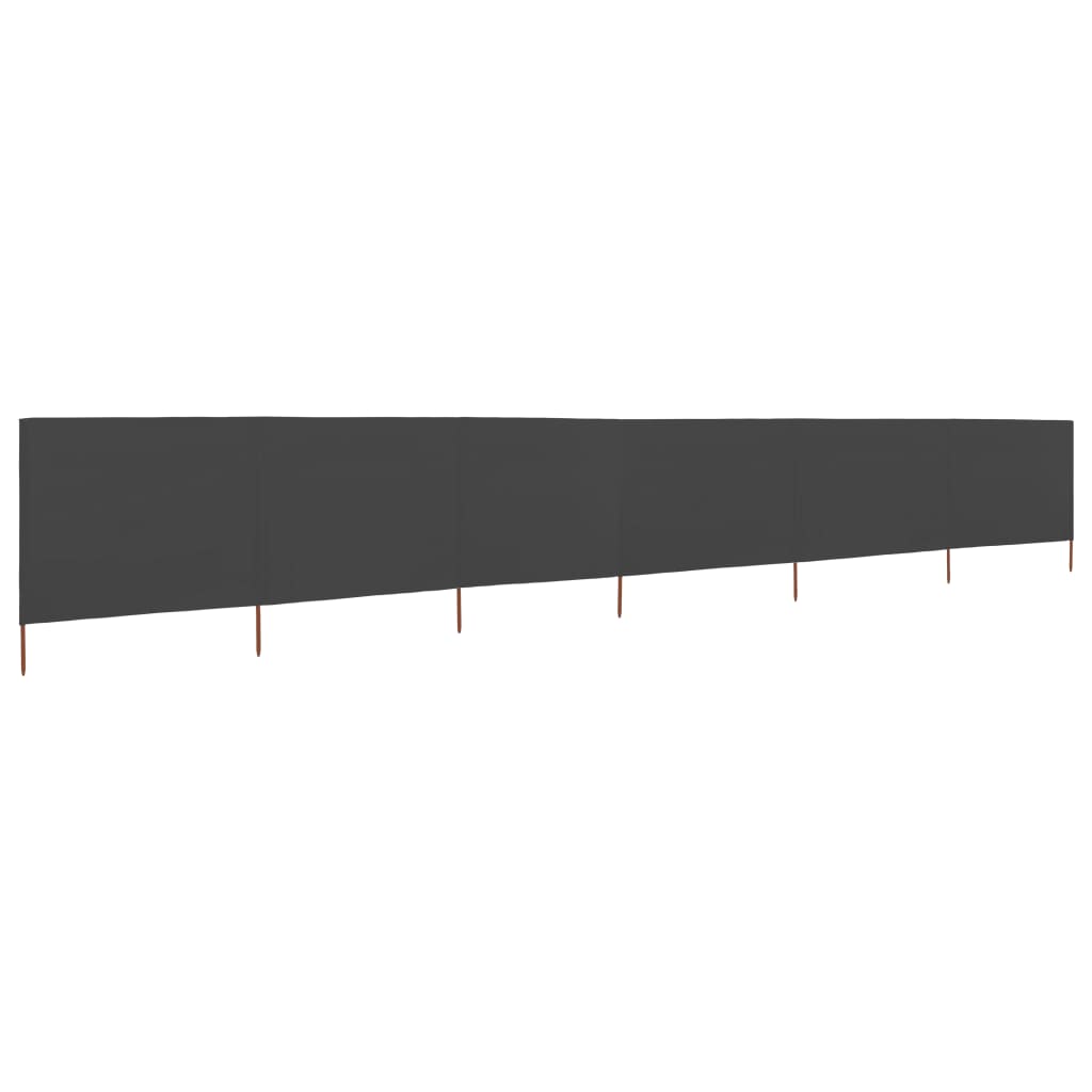 vidaXL Paravan anti-vânt cu 6 panouri, gri, 800 x 80 cm, textil vidaXL Paravan anti-vânt cu 6 panouri, gri, 800 x 80 cm, textil