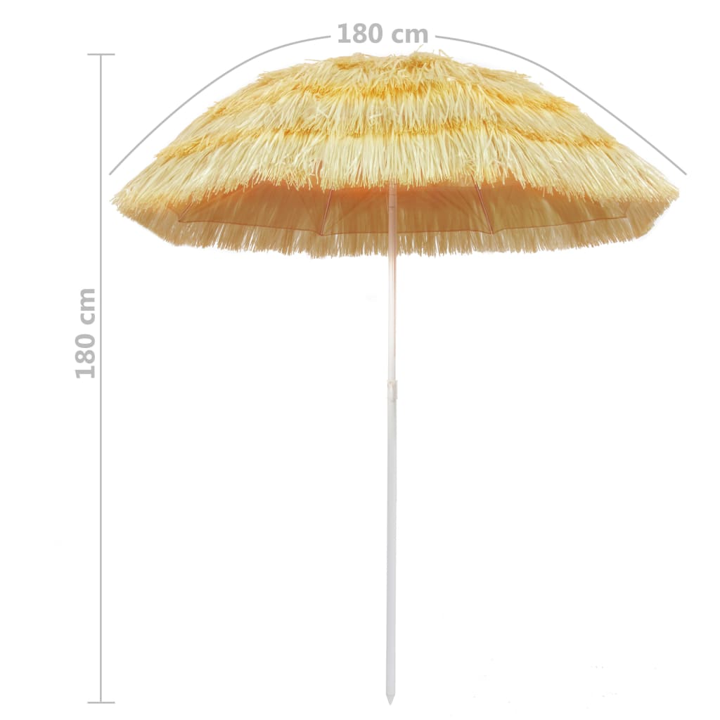 vidaXL Umbrelă de plajă, natural, 180 cm, stil hawaiian vidaXL Umbrelă de plajă, natural, 180 cm, stil hawaiian