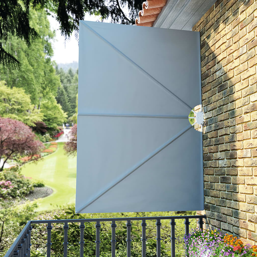 vidaXL Copertină laterală pliabilă de terasă, gri, 240x160 cm vidaXL Copertină laterală pliabilă de terasă, gri, 240x160 cm