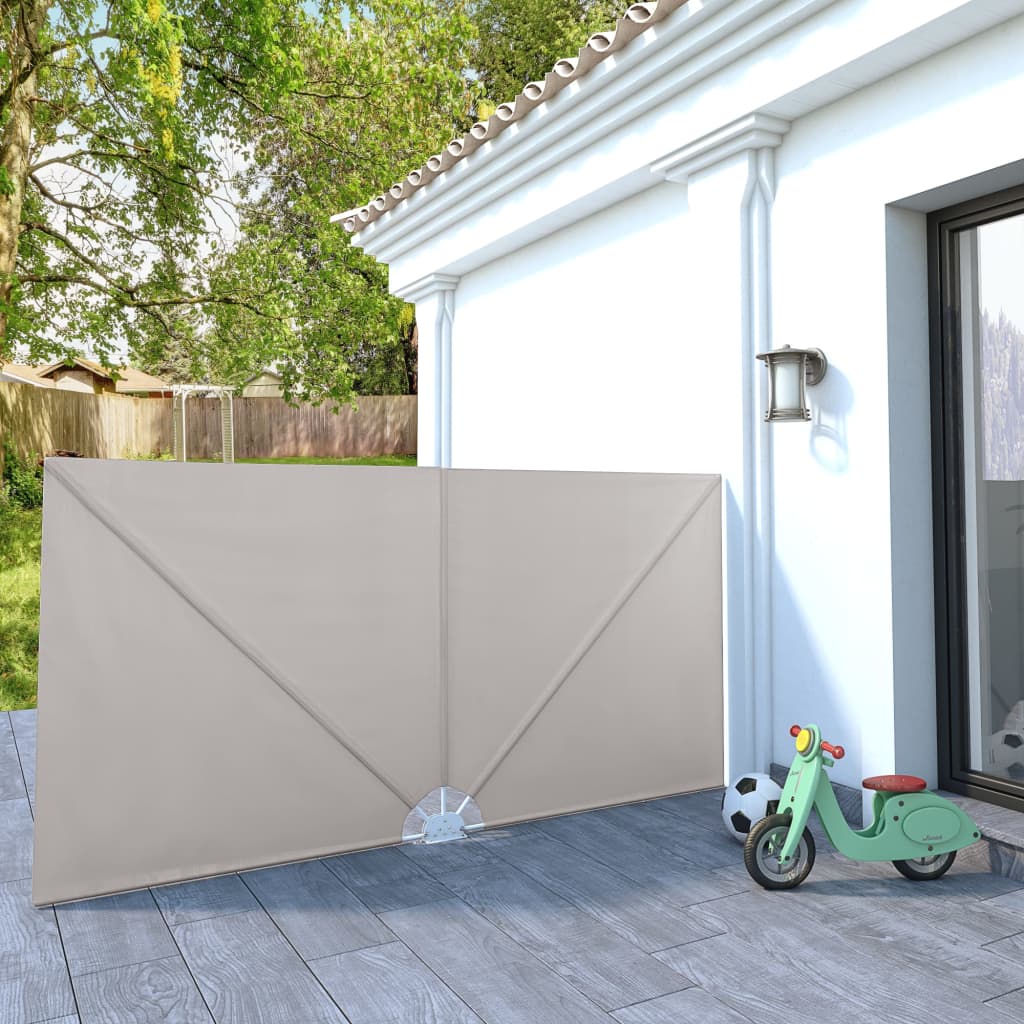 vidaXL Copertină laterală pliabilă de terasă, crem, 300x150 cm vidaXL Copertină laterală pliabilă de terasă, crem, 300x150 cm