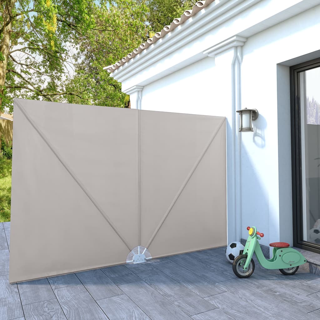 vidaXL Copertină laterală pliabilă de terasă, crem, 300x200 cm vidaXL Copertină laterală pliabilă de terasă, crem, 300x200 cm
