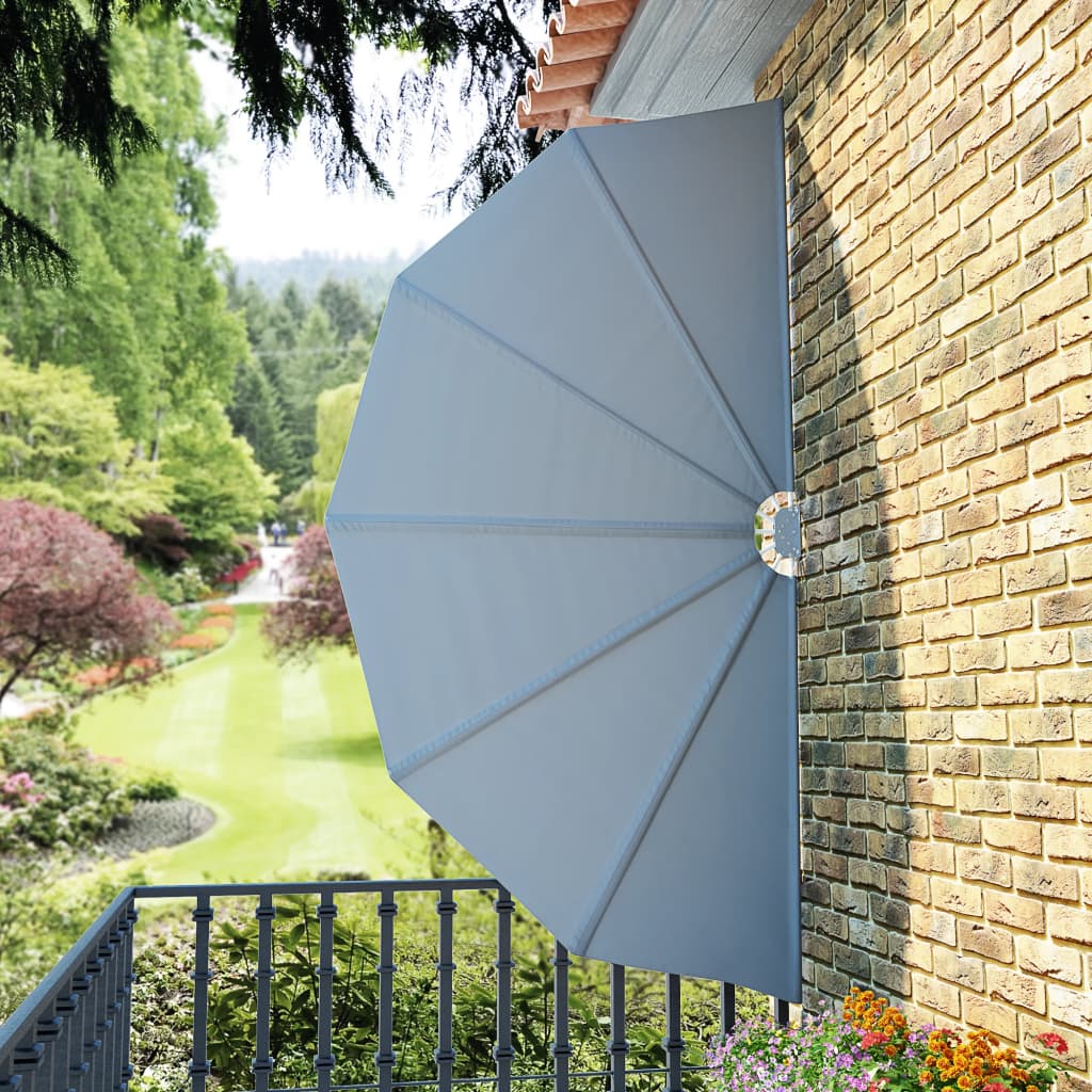 vidaXL Copertină laterală pliabilă de terasă, gri, 160 cm vidaXL Copertină laterală pliabilă de terasă, gri, 160 cm